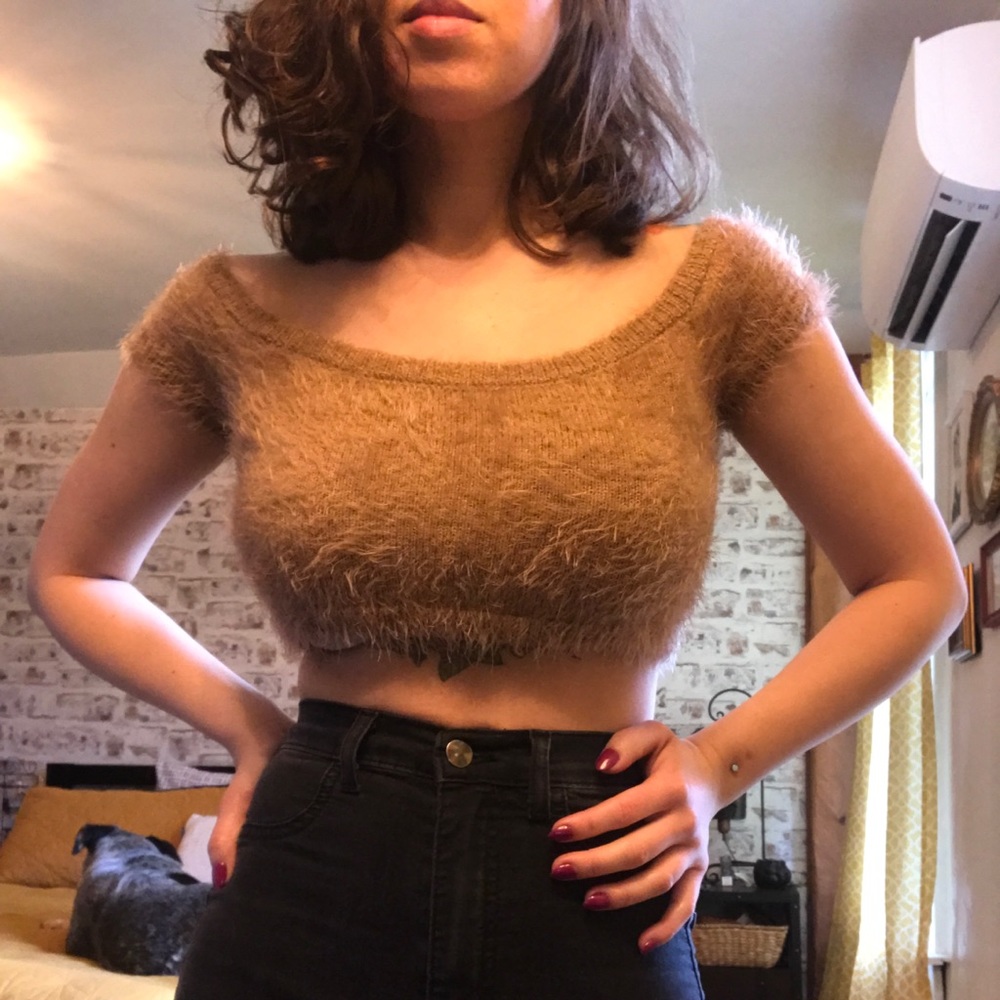 Fuzzy crop top